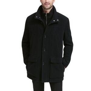 Cole Haan Men's Twill Bibby Overcoat